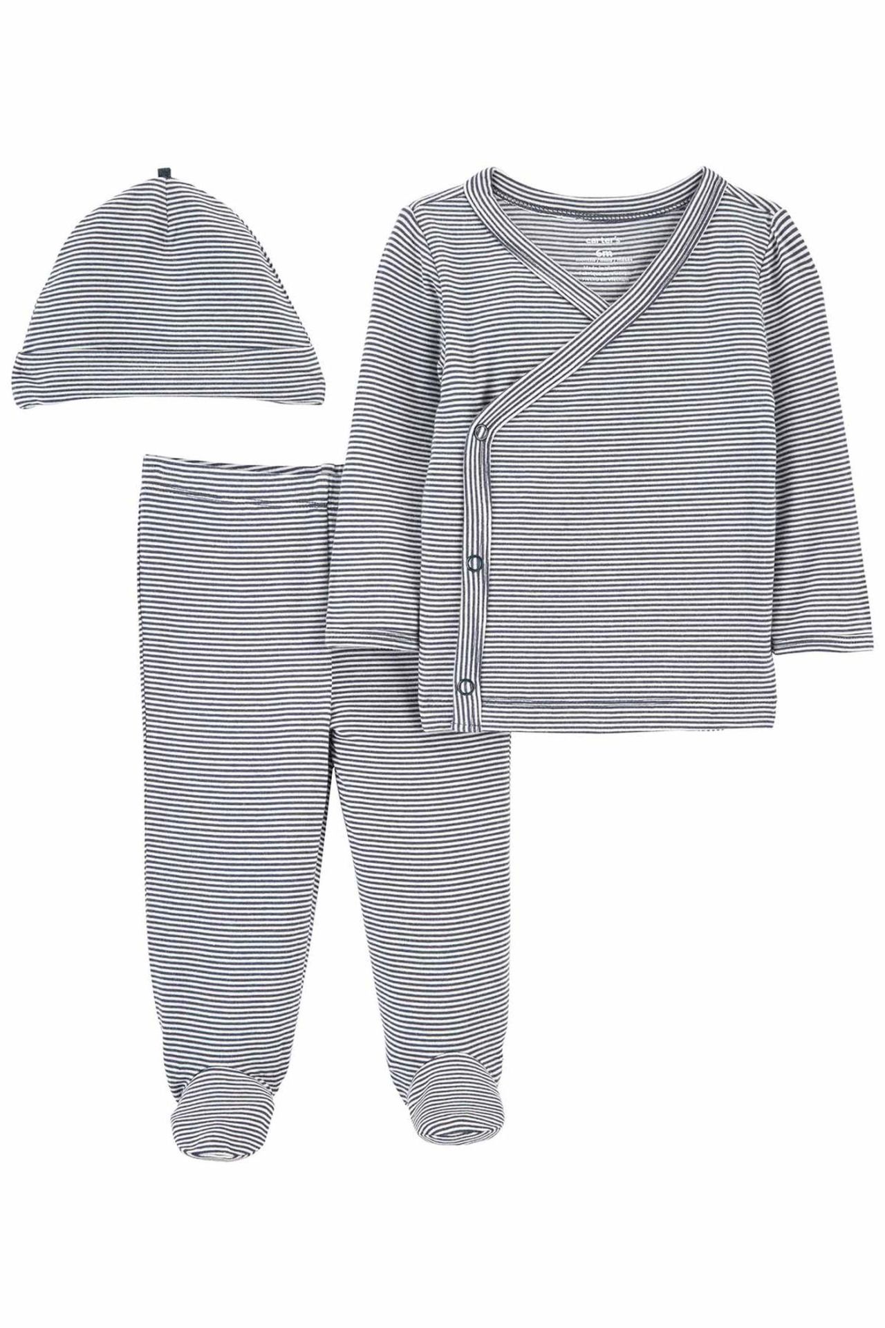 Carter's Layette Erkek Bebek 3'lü Alt Üst Set 1O967510 Mavi