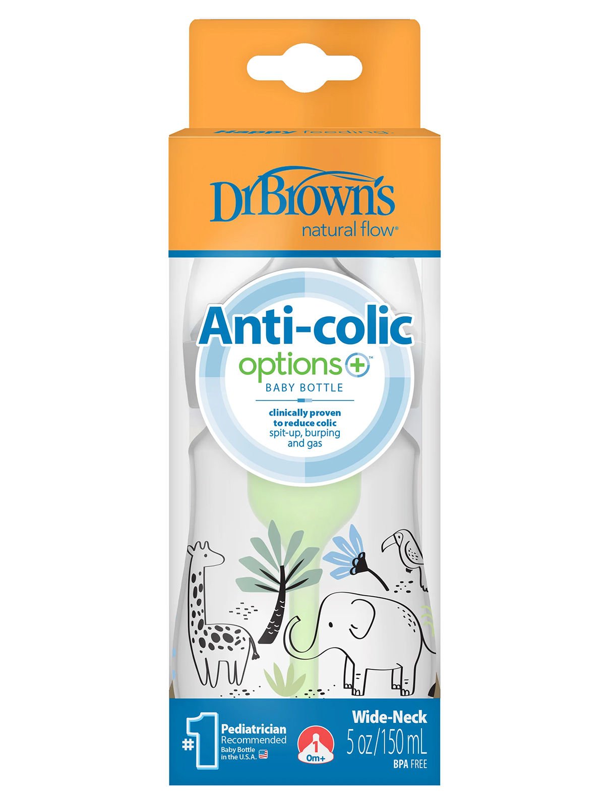 Dr.Browns Geniş Ağız PP Antikolik Options Biberon 150ml Erkek