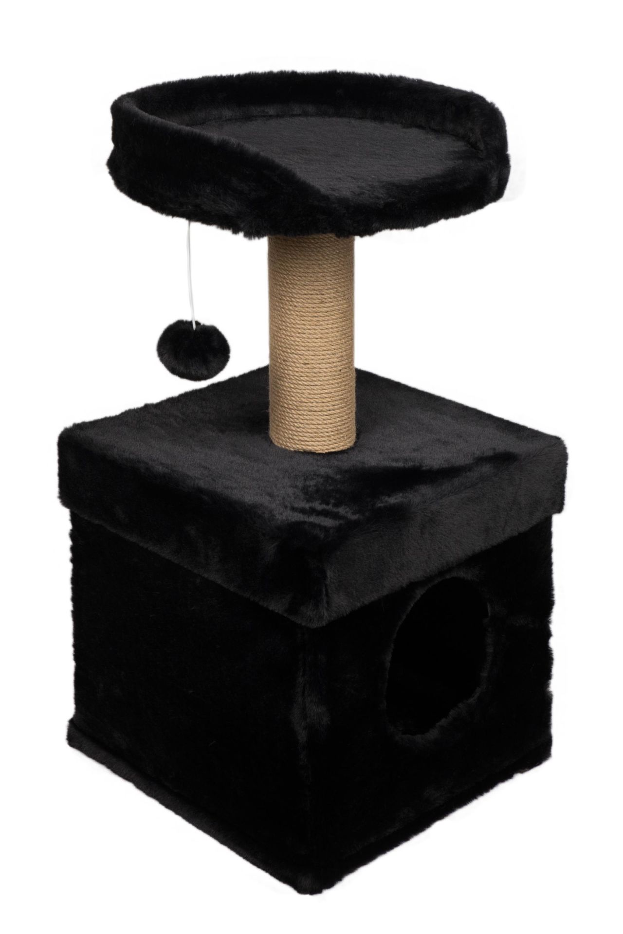 Dubex 39x39x72 cm Kedi Oyun Evi ve Tırmalama Platformu Siyah