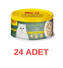 Me-O Delite Ton Balıklı ve Sebzeli Tahılsız Yetişkin Kedi Konservesi 80 Gr 24 Adet