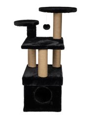 Dubex 52x67x100 cm Kedi Oyun Evi ve Tırmalama Platformu Siyah