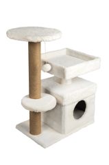 Dubex 39x72x87 cm Kedi Oyun Evi ve Tırmalama Platformu Beyaz
