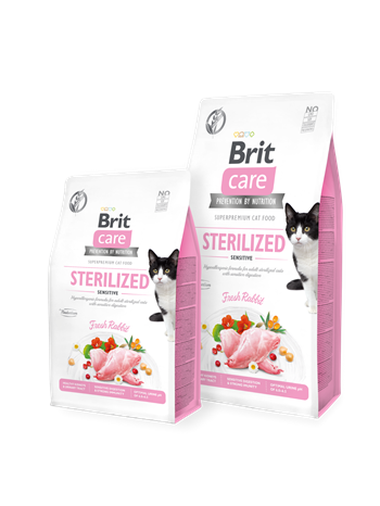 Brit Care Hypo_Allergenic Sindirim Sistemi Destekleyici Tahılsız Kısırlaştırılmış Kedi Maması 2kg