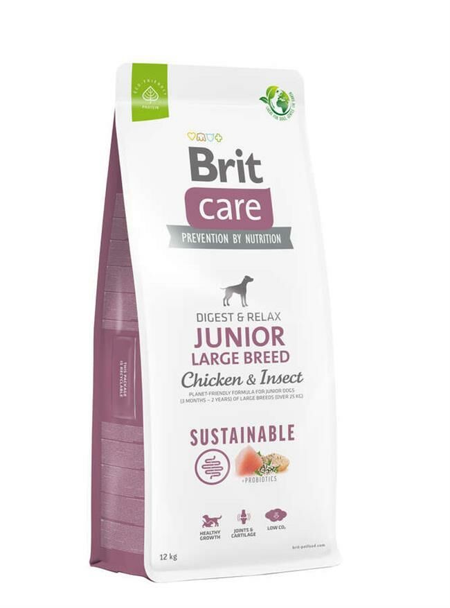 Brit Care Sustainable Junior Large Breed Böcek ve Tavuklu Büyük Irk Yavru Köpek Maması 12 Kg