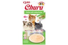 Ciao Churu Cream Tavuklu ve Deniz Taraklı Kedi Ödül Kreması 4 X 14 Gr