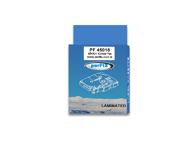 LAMİNASYON ŞERİT  perFIX PF DY 45018 BK/YE 7m*12mm SARI ÜZERİ SİYAH