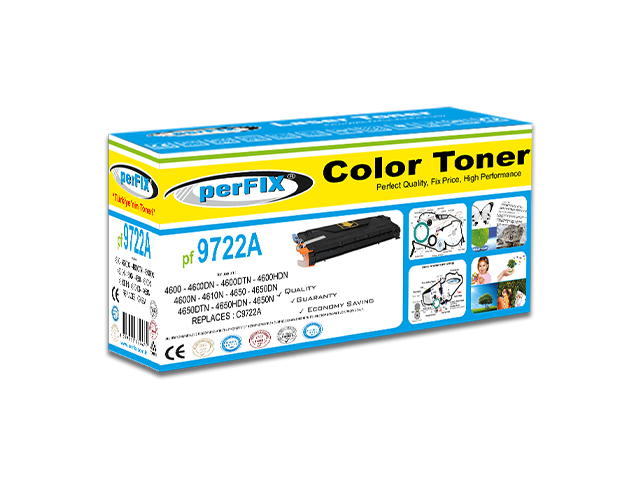 perFIX HP C9722A SARI MUADİL TONER