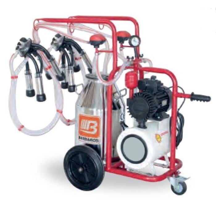 BARTECH üniversal çift sağım süt sağım makinası TEK GÜĞÜM ( KURU POMPA-KROM GÜĞÜM 40 LT )