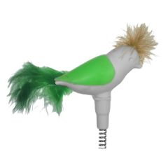 Markapet Vantuzlu Yaylı Kuşlu  Kedi Oyuncağı 30 cm Yeşil