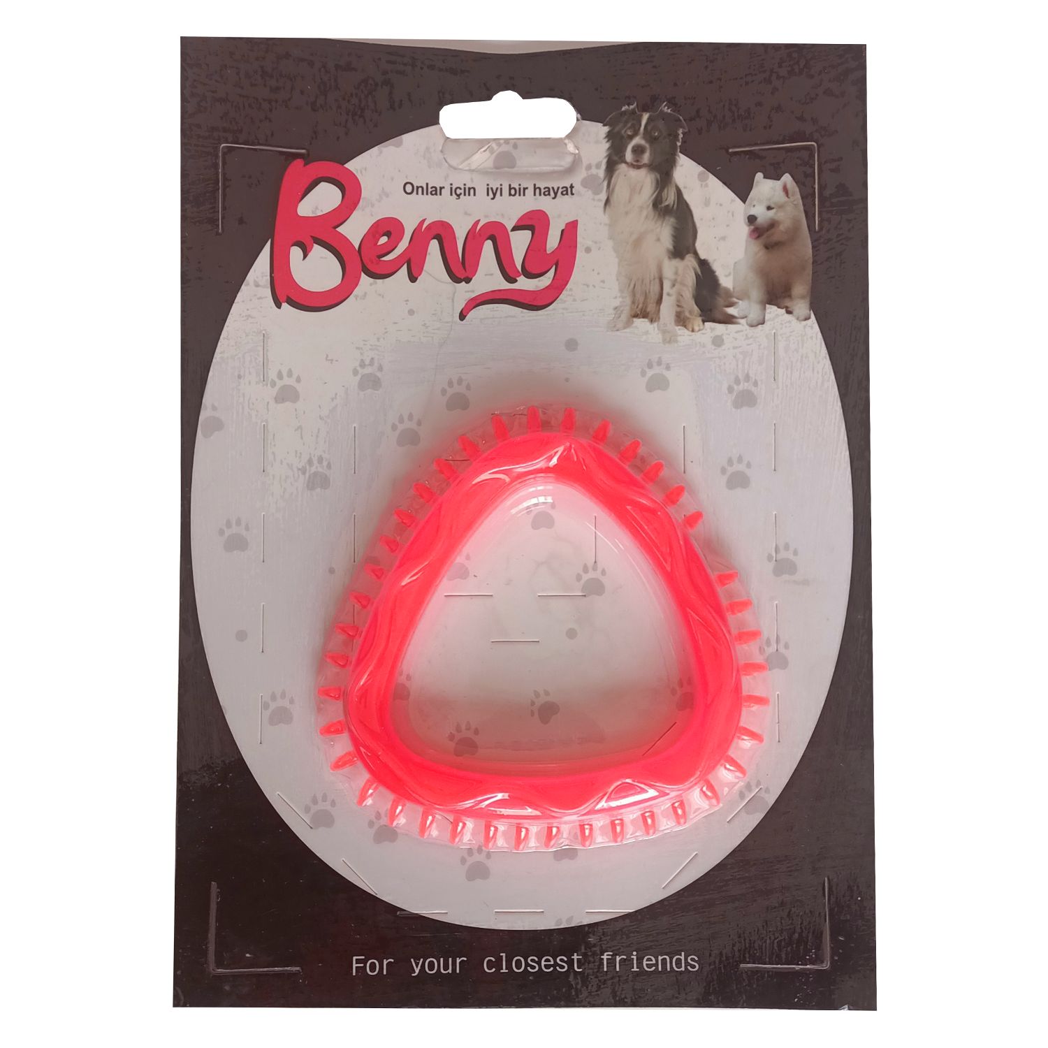 Benny Köpek Oyuncağı Üçgen 8 x 8.5 cm Kırmızı