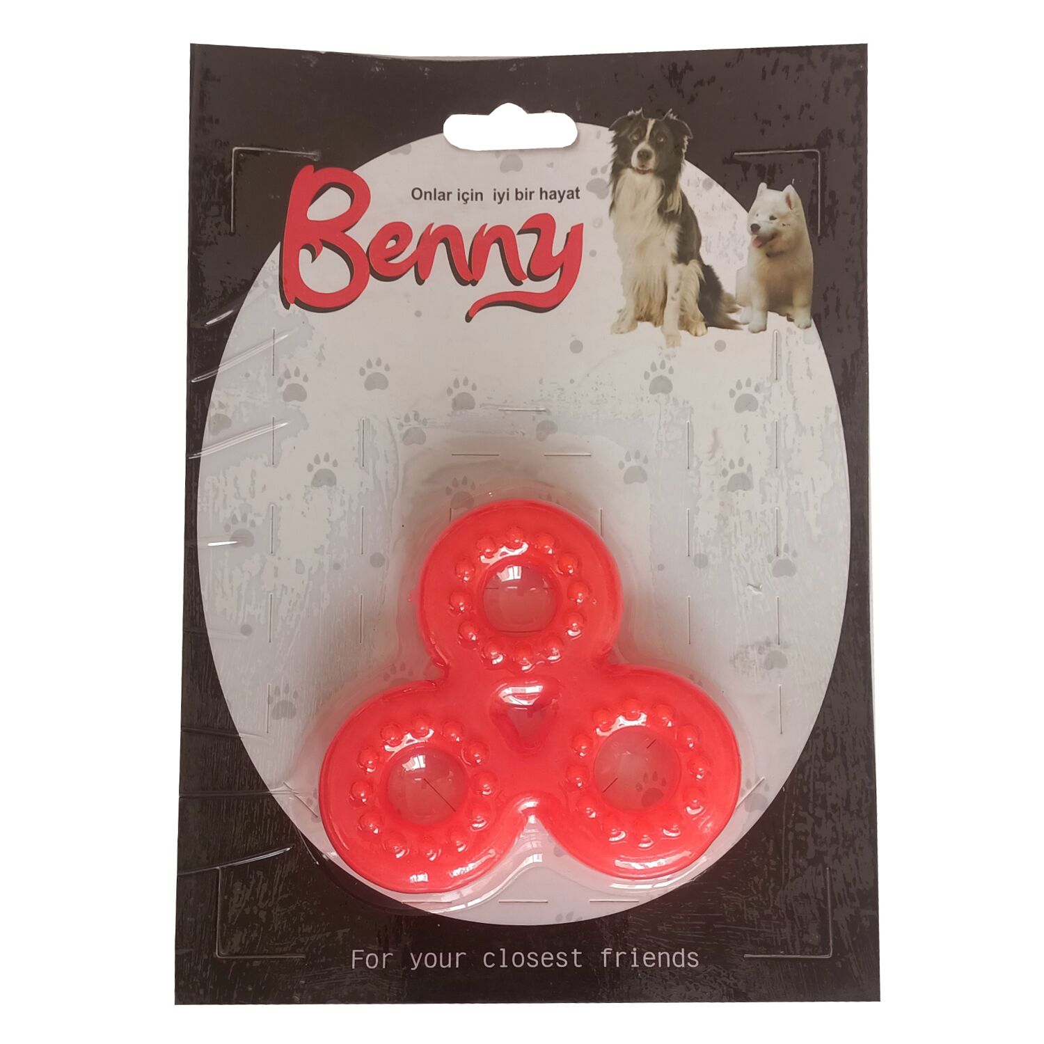 Benny Köpek Oyuncağı Üçlü Halka 9 x 9 cm Çeşitli Renklerde