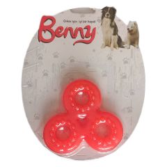 Benny Köpek Oyuncağı Üçlü Halka 9 x 9 cm Çeşitli Renklerde