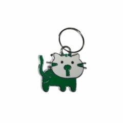 Kedi Köpek Tasma Aksesuarı Kedili İsimlik 1.5×2 cm Yeşil