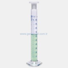 ISOLAB 016.01.010 mezür - çalkalama - hexagonal cam tabanlı - A kalite - grup sertifikalı - mavi skala - 10 ml    1 paket = 2 adet