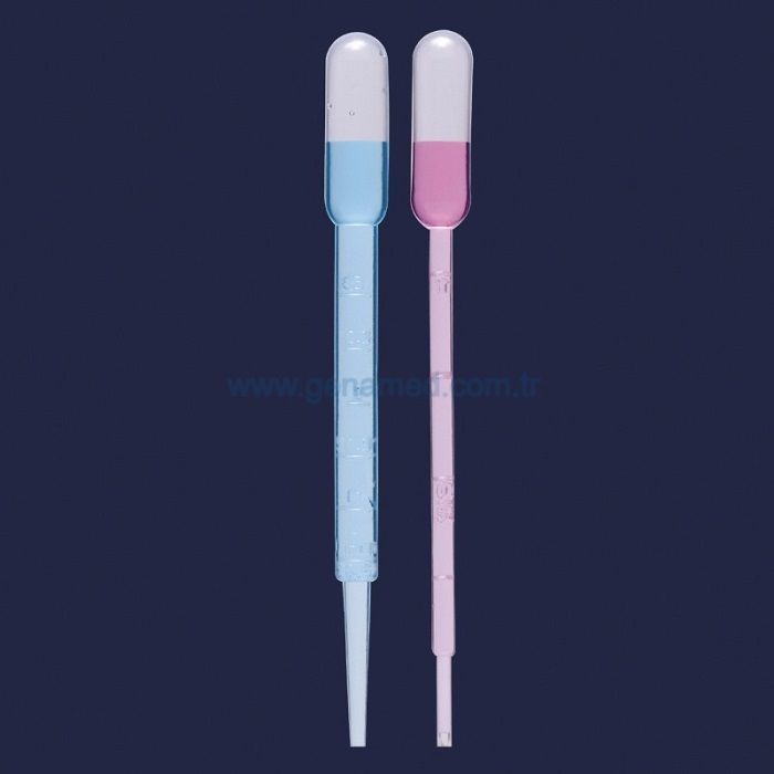 ISOLAB 084.02.003 pastör pipetleri - P.E - 1 ml - kutu içinde    1 paket = 500 adet