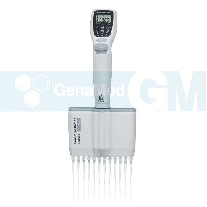 Brand 705450 Transferpette® Elektronik Ayarlı 12 Kanallı Pipet, 1 - 20 uL