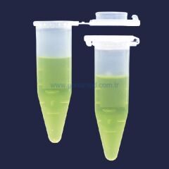 ISOLAB 078.05.022 tüp - mikrosantrfüj - kilit sistemli - P.P - 1,5 ml - DNA & RNA free - gamma steril sertifikalı   1 paket = 500 adet