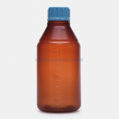 ISOLAB 061.17.250 şişe - vida kapaklı - orta boy boyun - Amber - 250 ml - P.P    1 adet = 1 adet