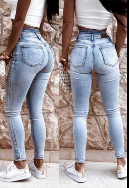 CANSUYILMAZ Kadın Yüksek Bel Düğmeli Yırtık Detay Kot Pantolon