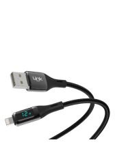 LinkTech K682 Dijital Göstergeli USB - iPh Lightning 12W 2.4A Data ve Şarj Kablosu