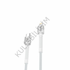 K599 Safe Flexible 3A Usb-C - Lightning Şarj Kablosu