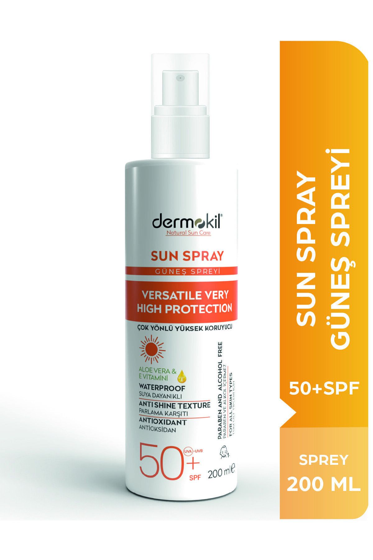 Sun Sprey-çok Yönlü Yüksek Koruyucu Güneş Spreyi 50 Spf 200 Ml