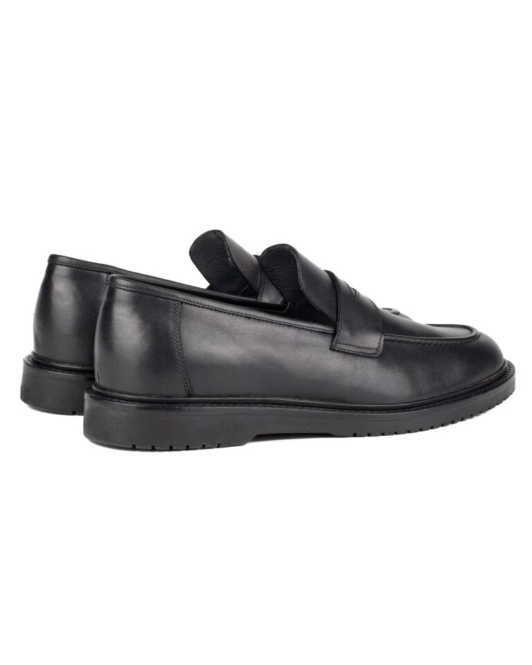 Barok-Pt Siyah Hakiki Deri Günlük Klasik Erkek Ayakkabı