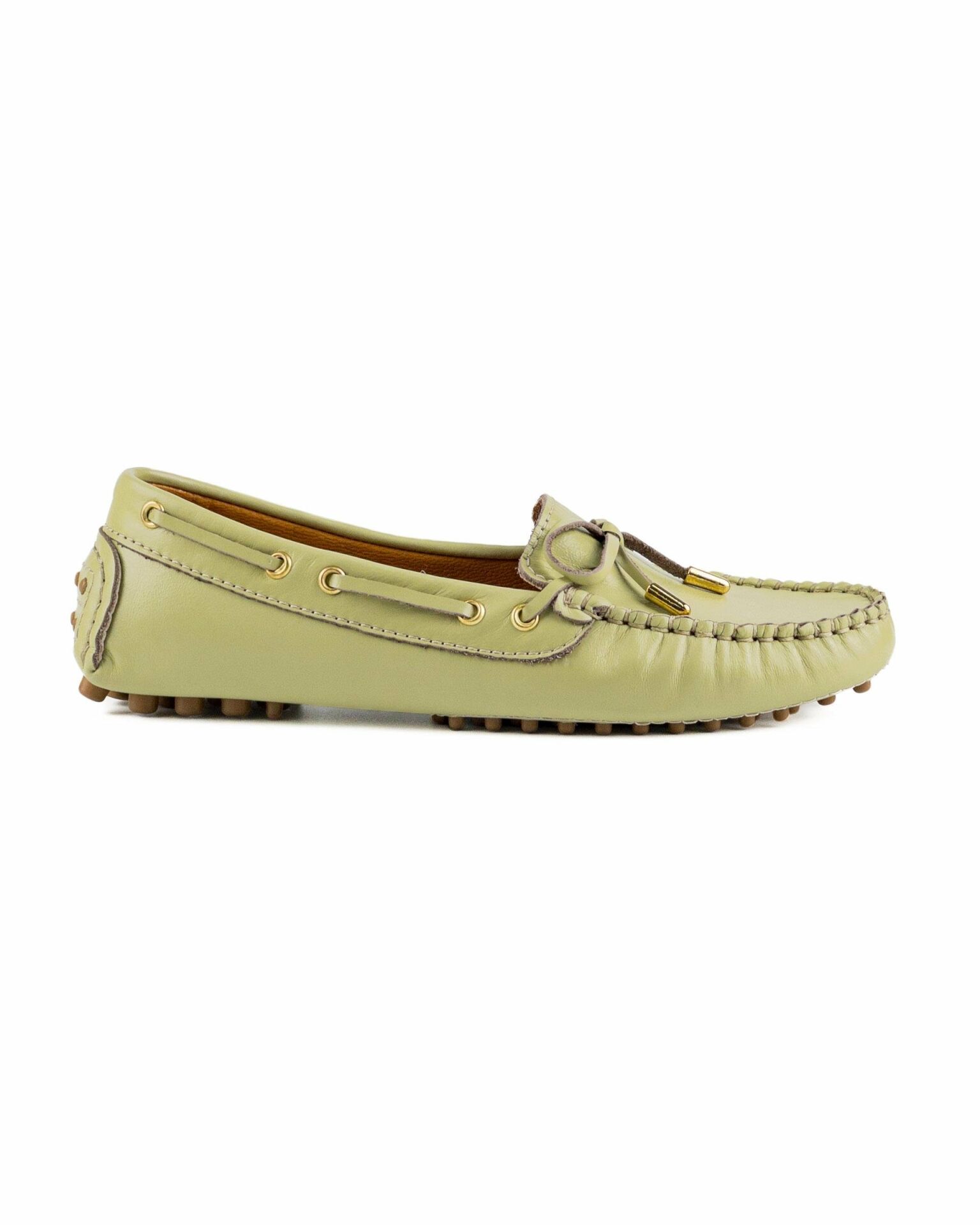 Patara Kadın Açık Yeşil Hakiki Deri Loafer Ayakkabı