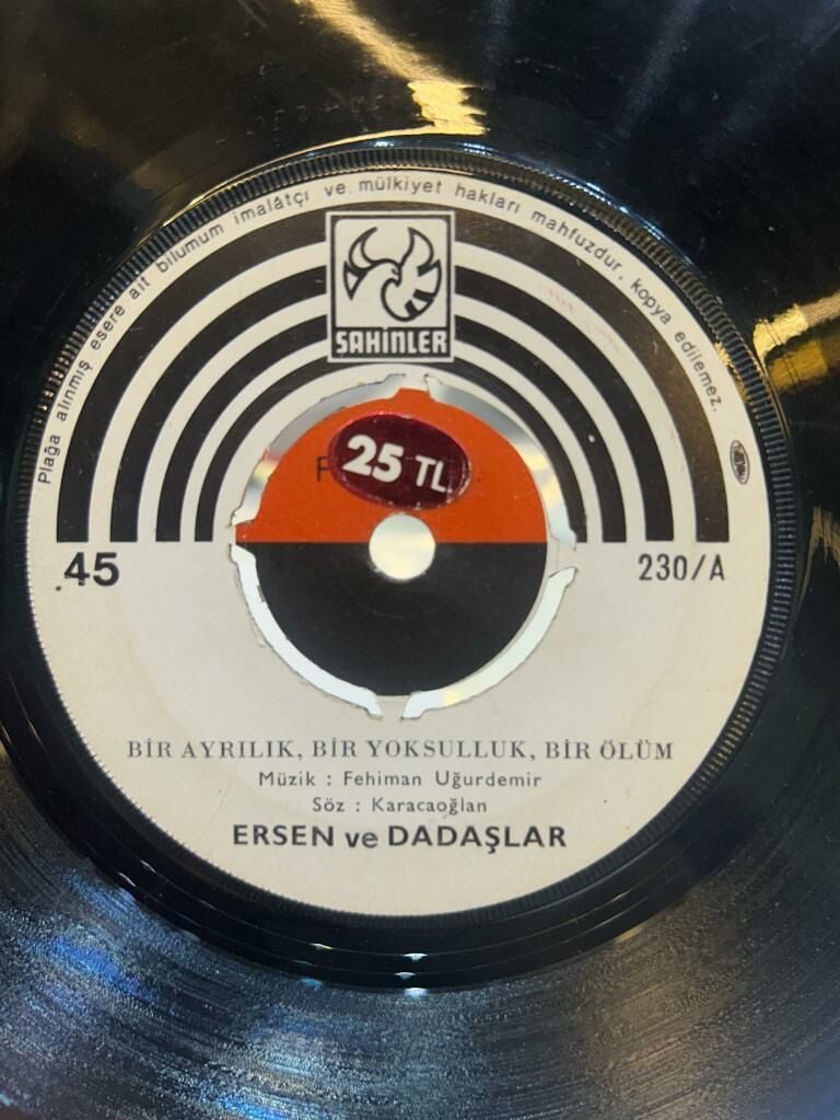 Ersen ve Dadaşlar – Bir Ayrılık Bir Yoksulluk Bir Ölum / Yedin Beni 1974 BASKI 45LİK
