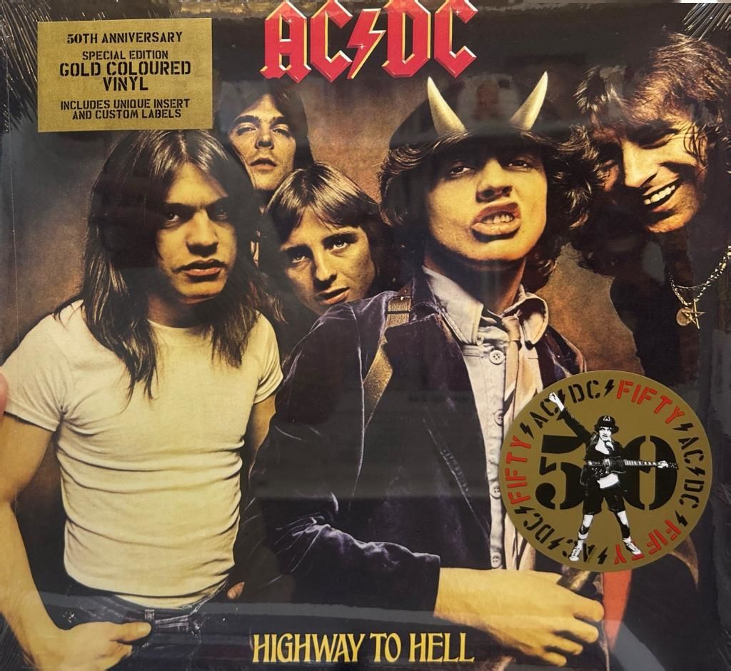 AC/DC – Highway To Hell 50. YIL ÖZEL ALTIN RENKLİ PLAK LP