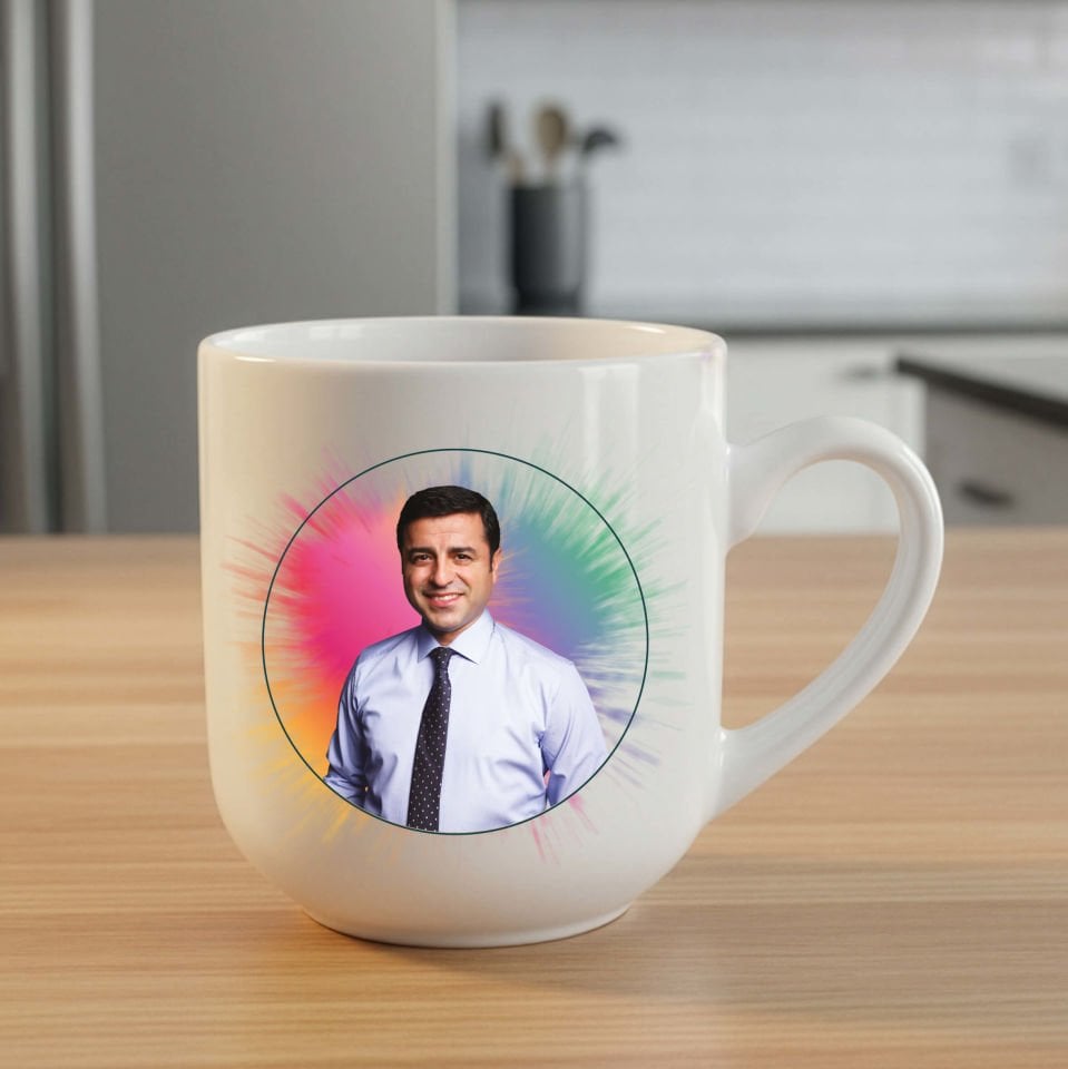 Selahattin Demirtaş Beyaz Elite Kupa Bardak - Selahattin Demirtaş Oval Elite Kupası
