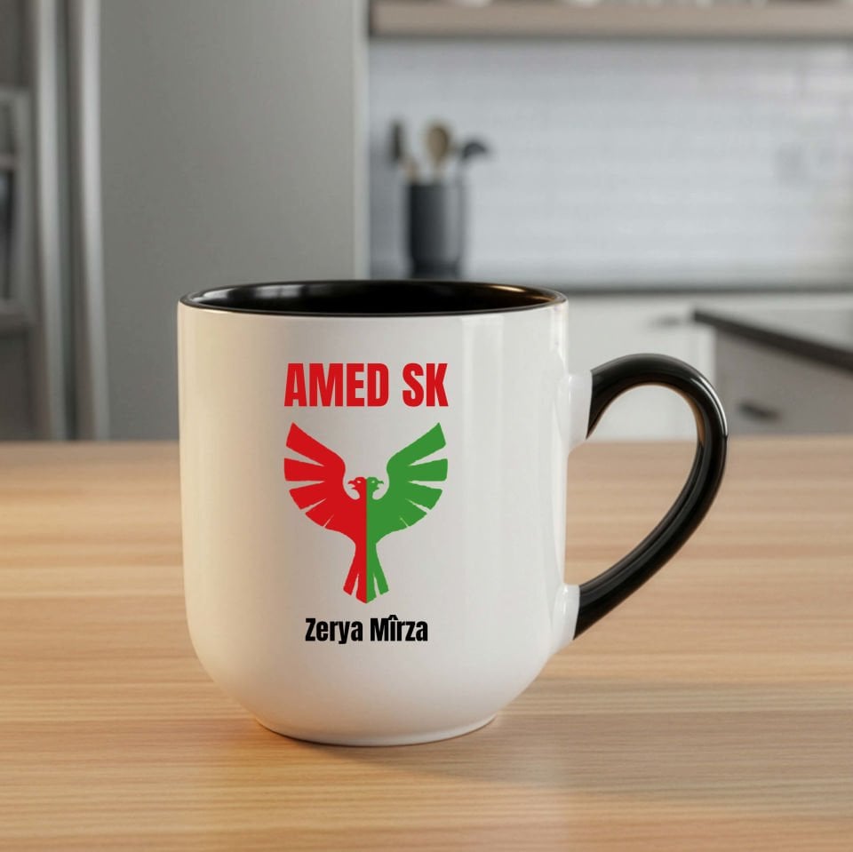 Amedspor Tasarımlı İsme Özel Siyah Elite Kupa Bardak - Amed Spor İsimli Oval Elite Kupası 2