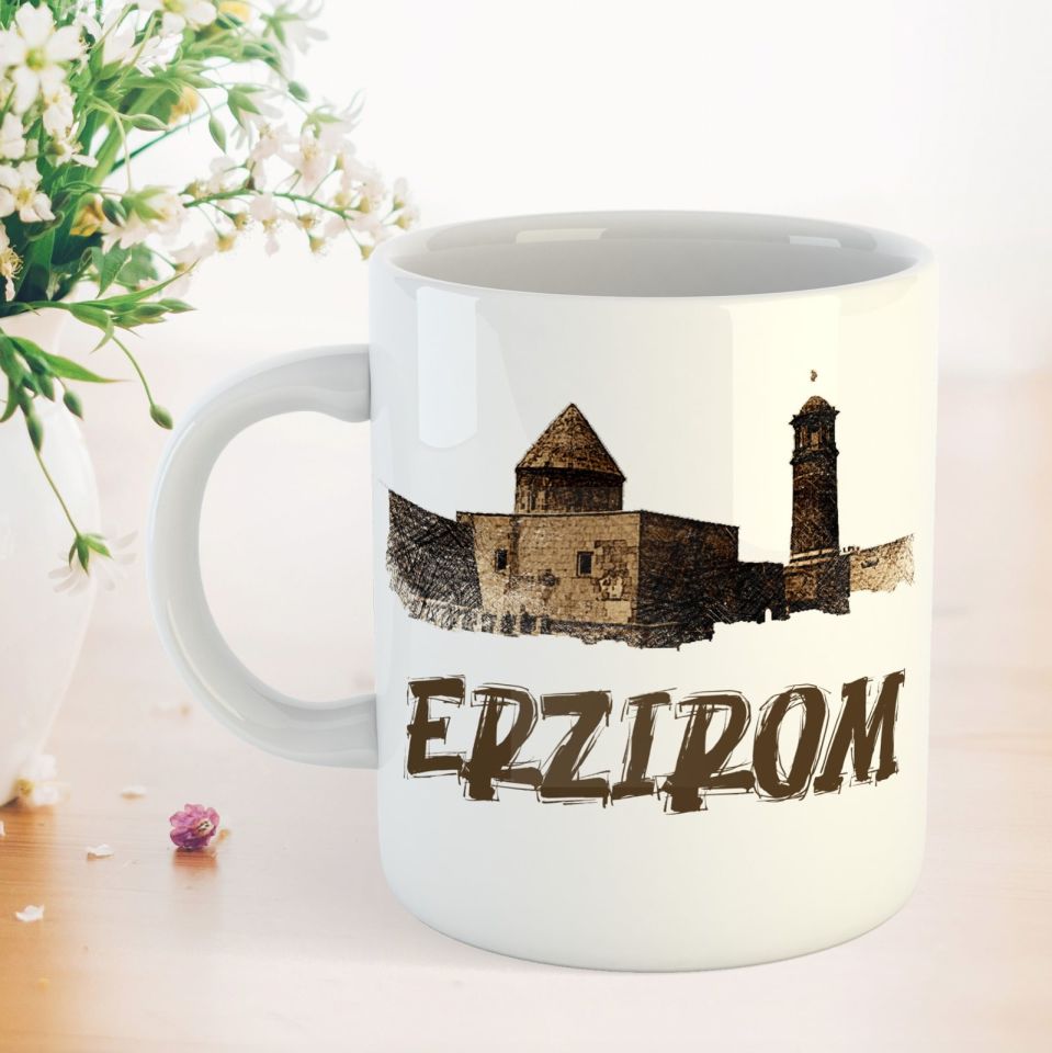 Erzirom Porselen Kupa Bardak - Erzurum Kupası