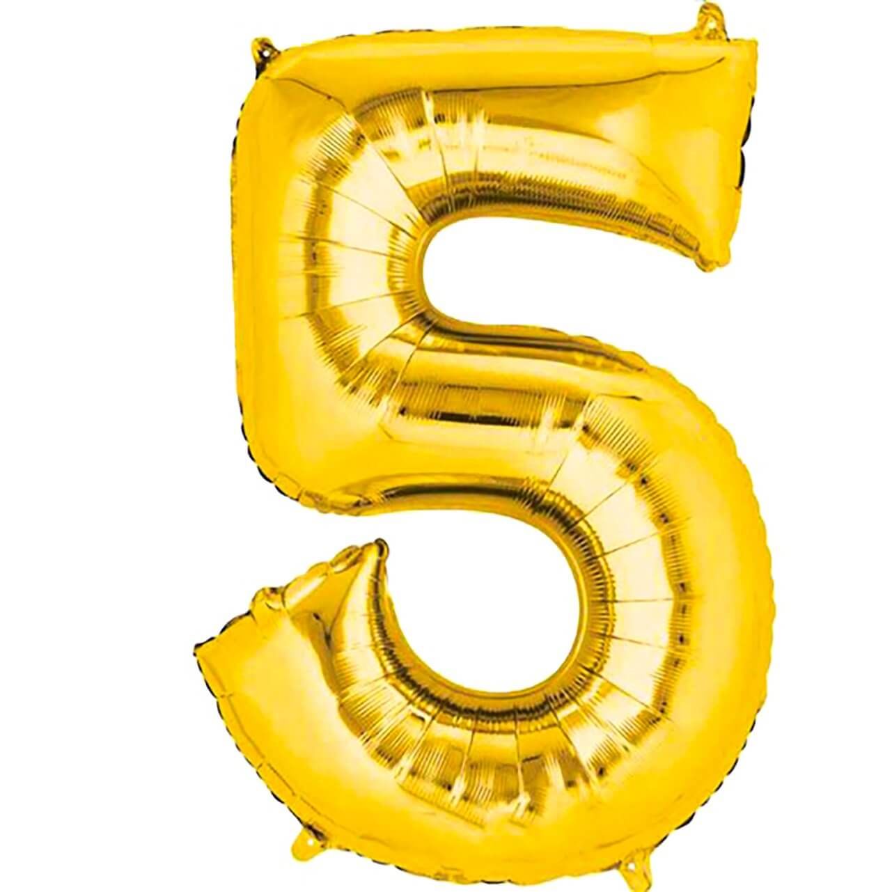 Rakam Folyo Balon Gold Altın 34 inç 86 cm (5 rakamı)