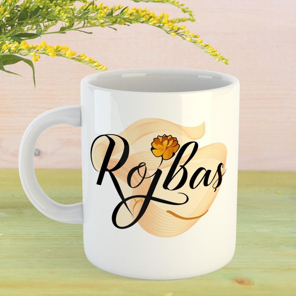 Rojbaş Porselen Kupa Bardak - Roj Baş Kupası