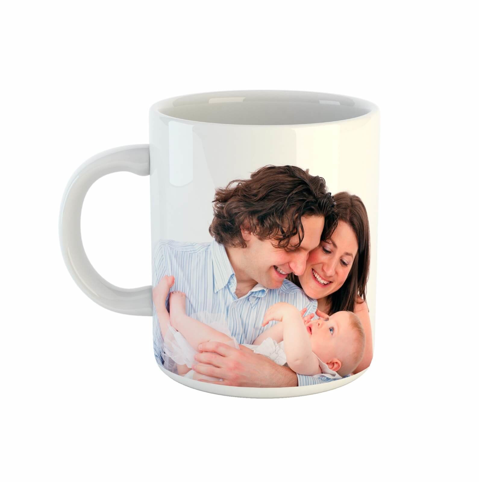 Personalized Porcelain Mug with Pictures - 2 Pictures