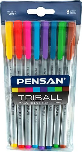 Pensan Tribal Tükenmez Kalem Renkli 8 adet