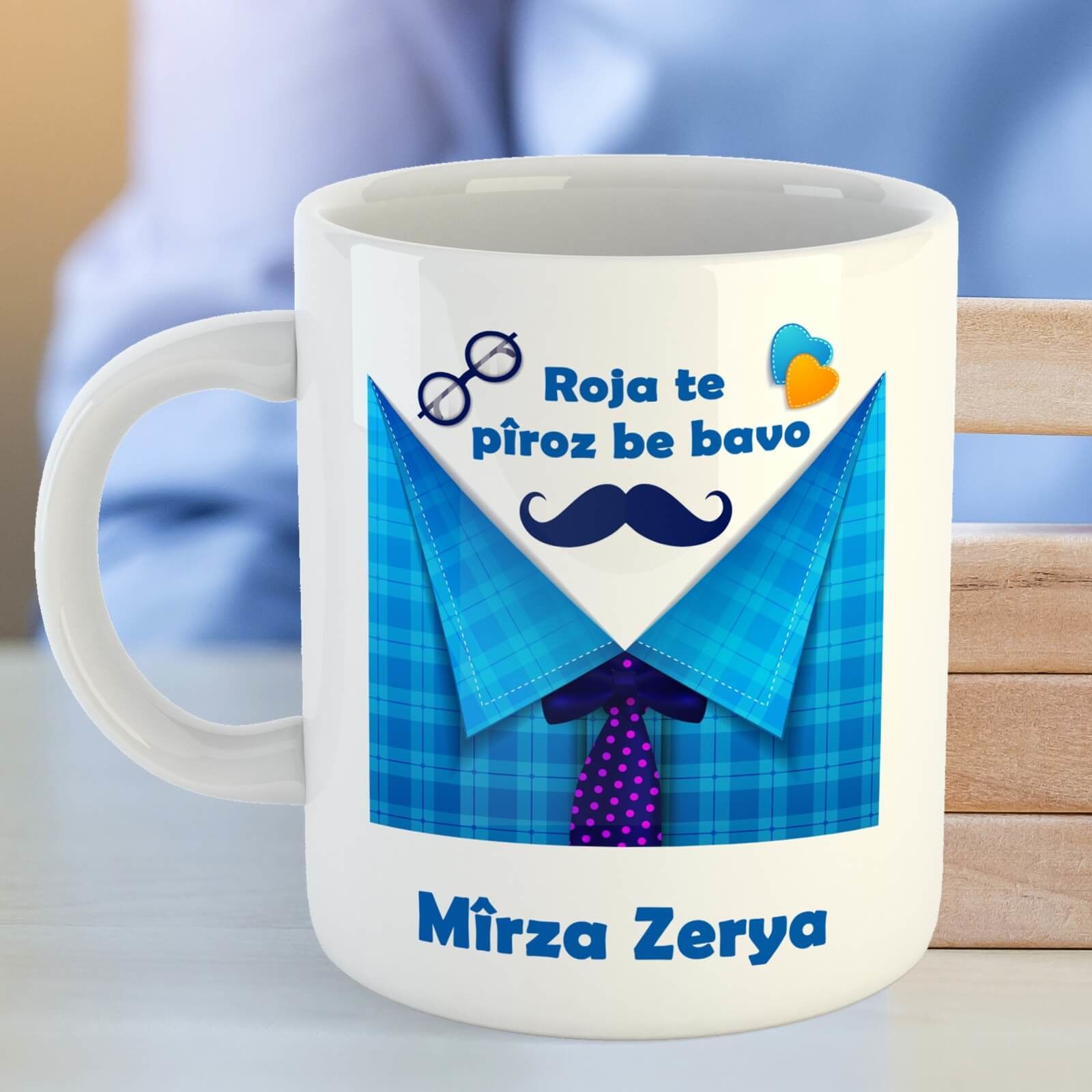 Roja Te Pîroz Be Bavo - Babalar Gününe Özel Porselen Kupa