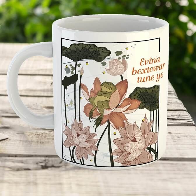 Porcelain Cup for Evîna Bextewar Tune