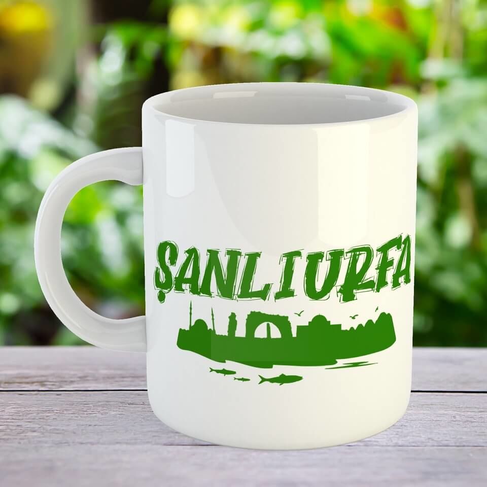 Şanlıurfa Tasarımlı Porselen Kupa Bardak