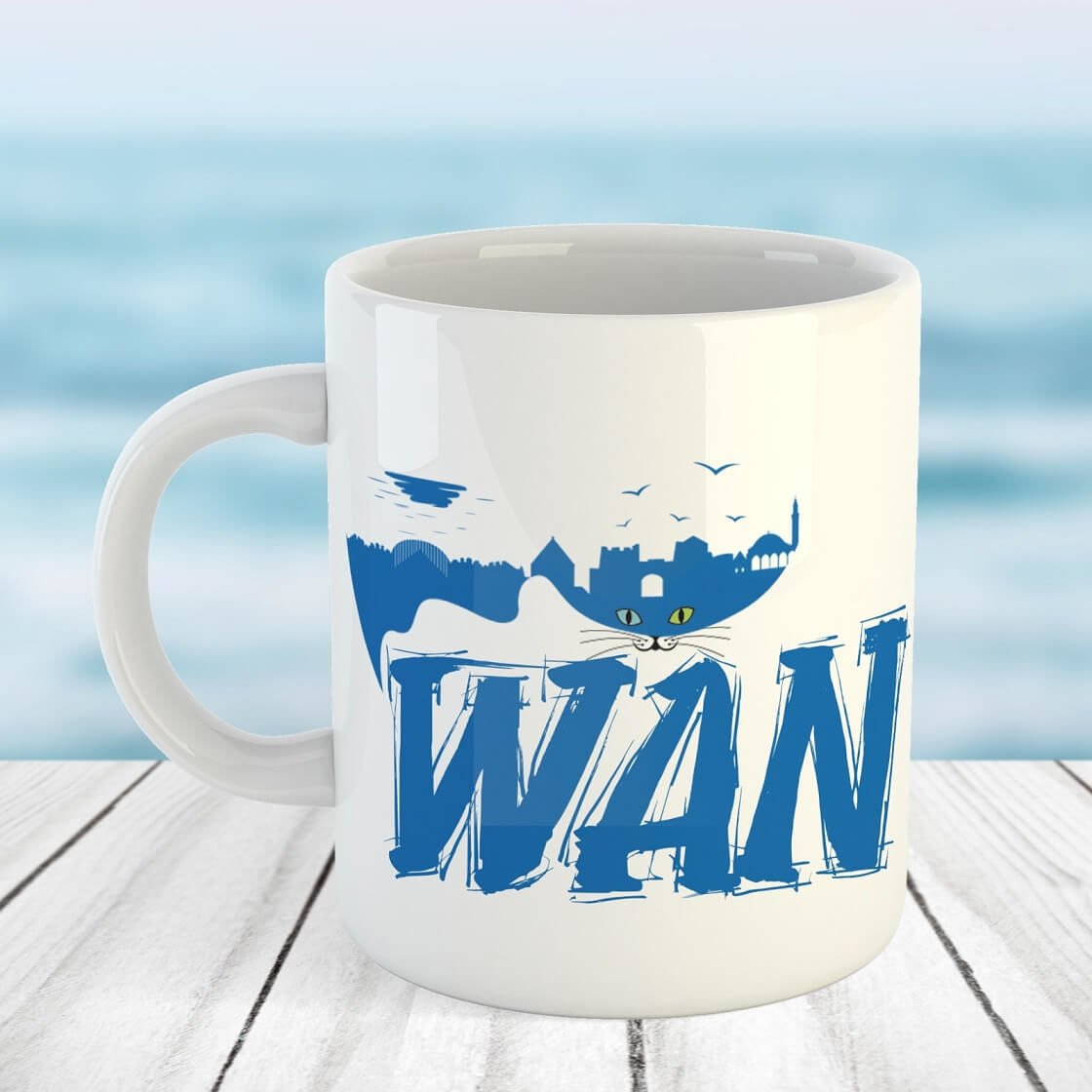 Wan City Design Porcelain Mug cup - Van Cup