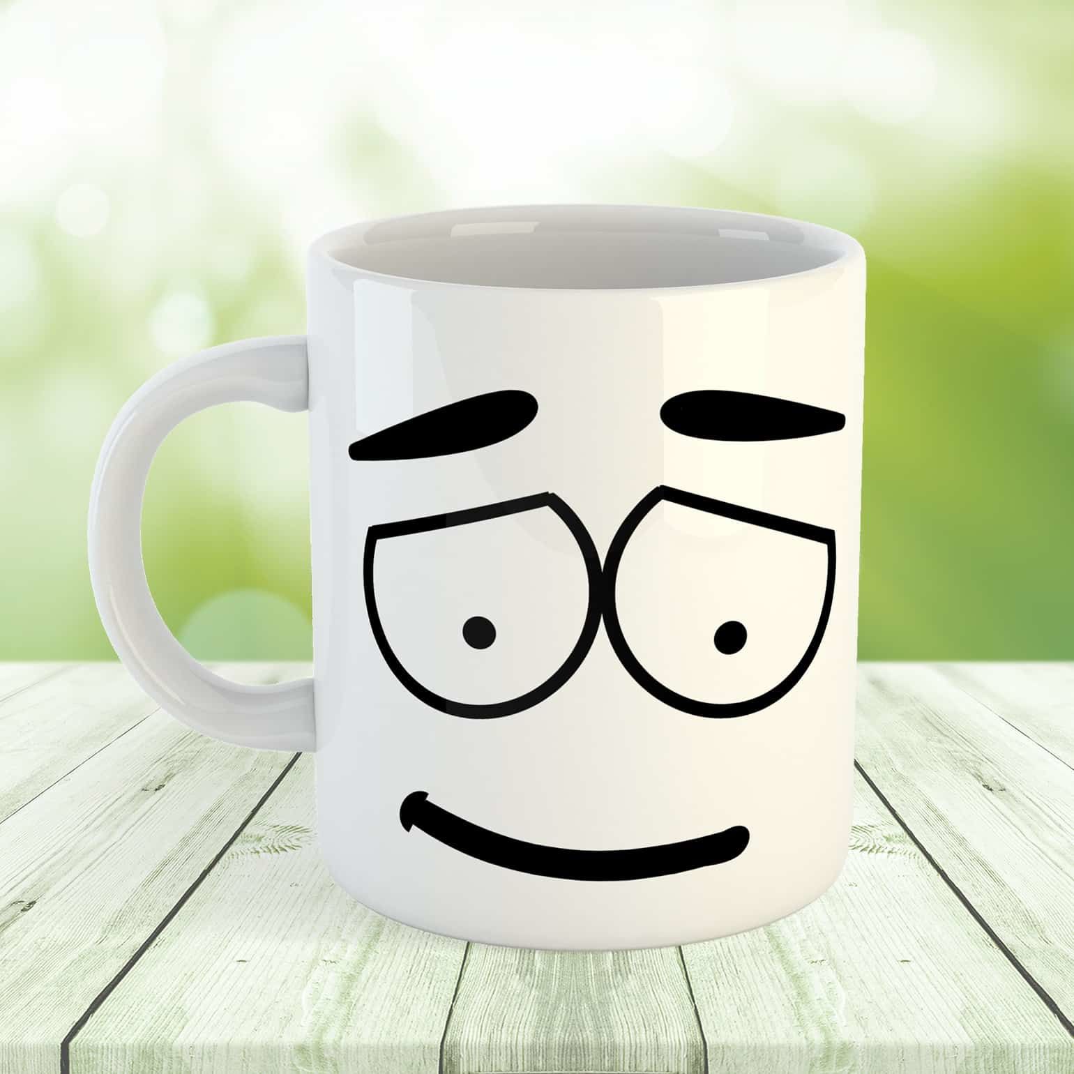 Endişe Emojili Porselen Kupa Bardak