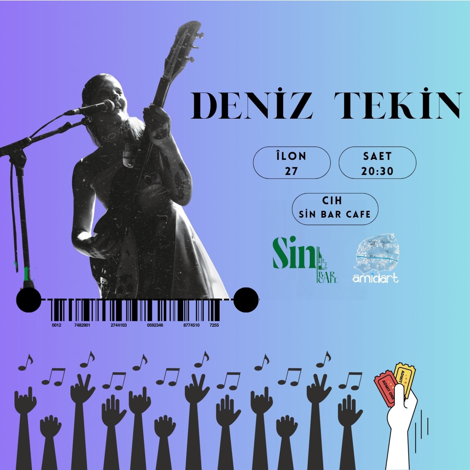 DENİZ TEKİN KONSERİ - Sin Cafe&Bar - 27-09-2025