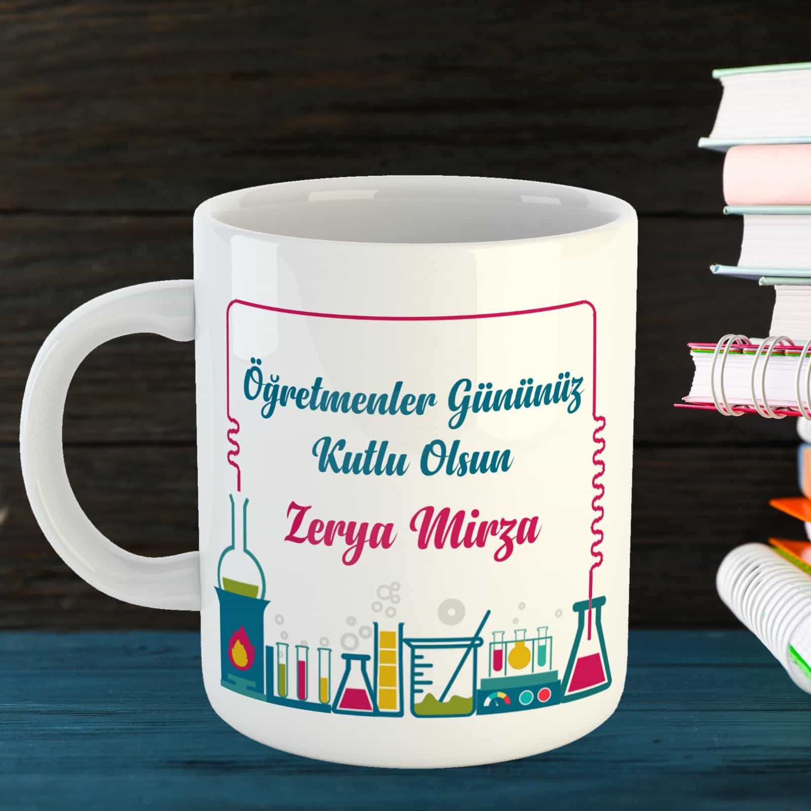 İsme Özel Öğretmenler Günü Kupası - Öğretmenler Gününüz Kutlu Olsun Kupa Bardak