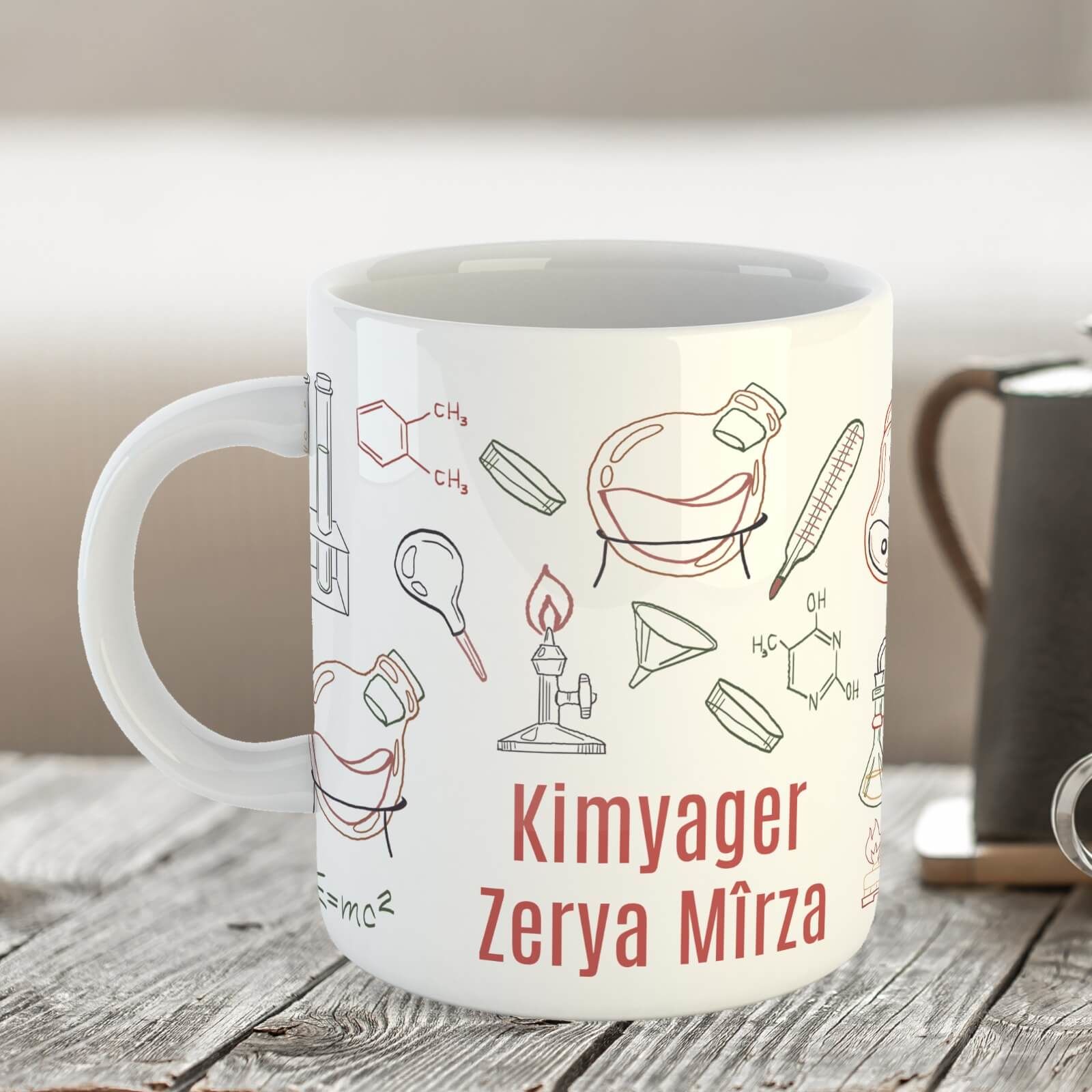 İsme Özel Kimyager Kupası - Kimyagerlere Özel Kupa Bardak