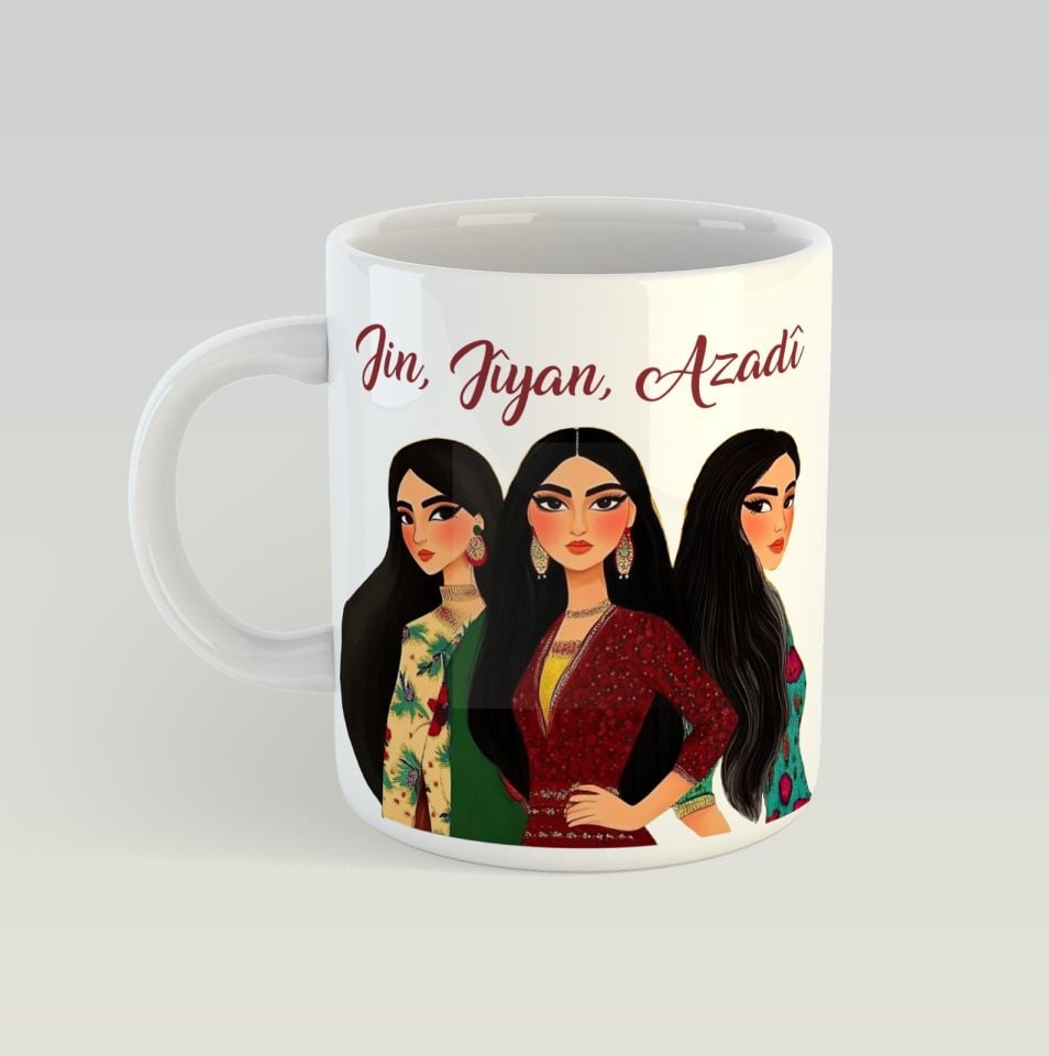 Jin Jiyan Azadi Porselen Kupa Bardak - Jin Jiyan Azadi Kupası 2