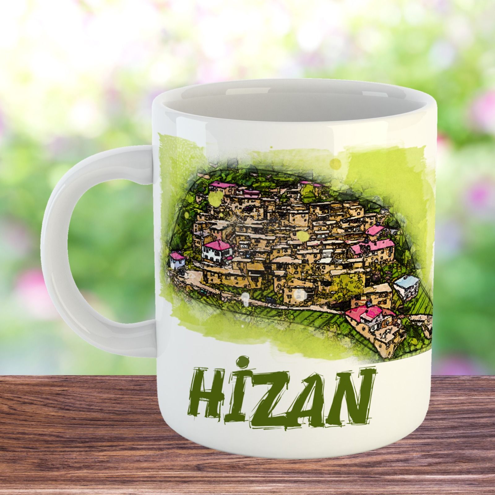 Hizan Porselen Kupa Bardak - Hizan Kupası
