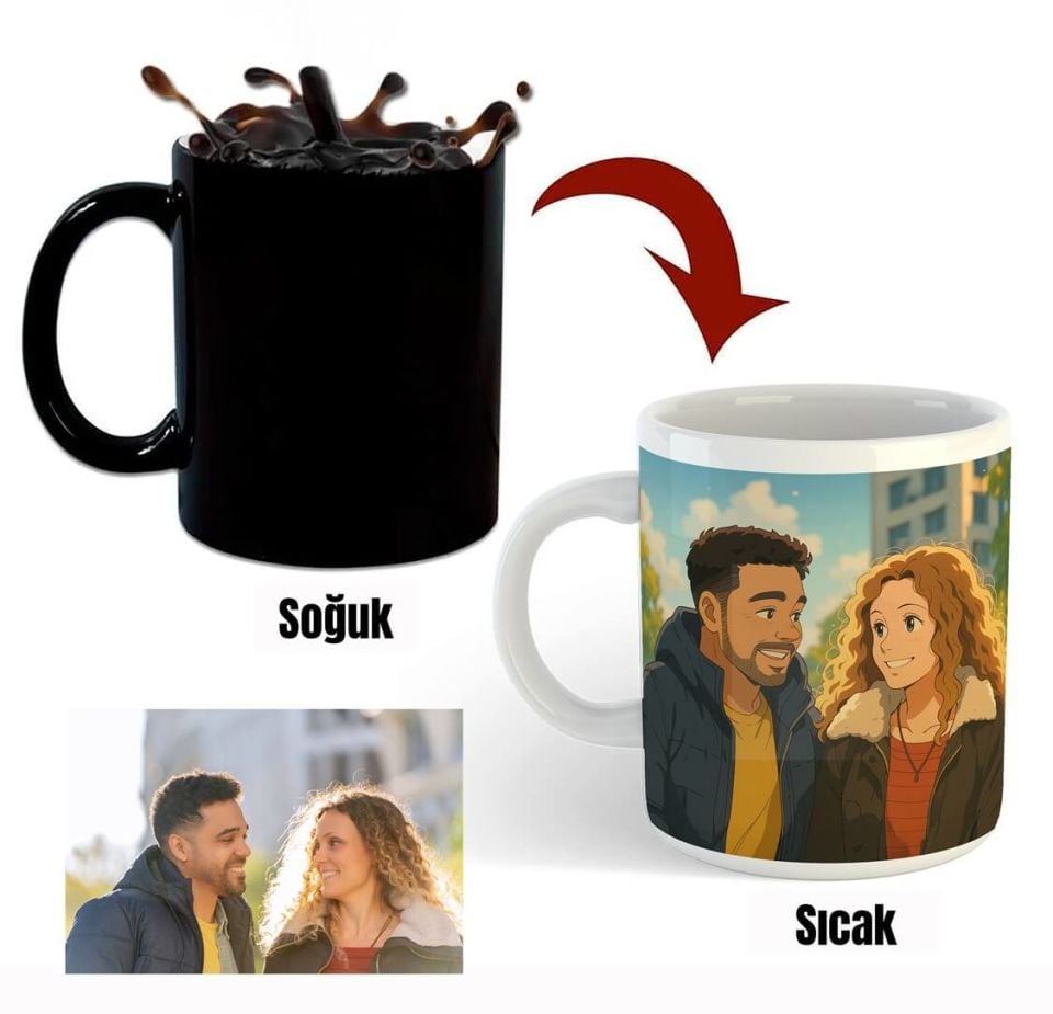 Kişiye Özel Chat GPT Tasarımlı Sihirli Porselen Kupa Bardak - ChatGPT Sihirli Kupası