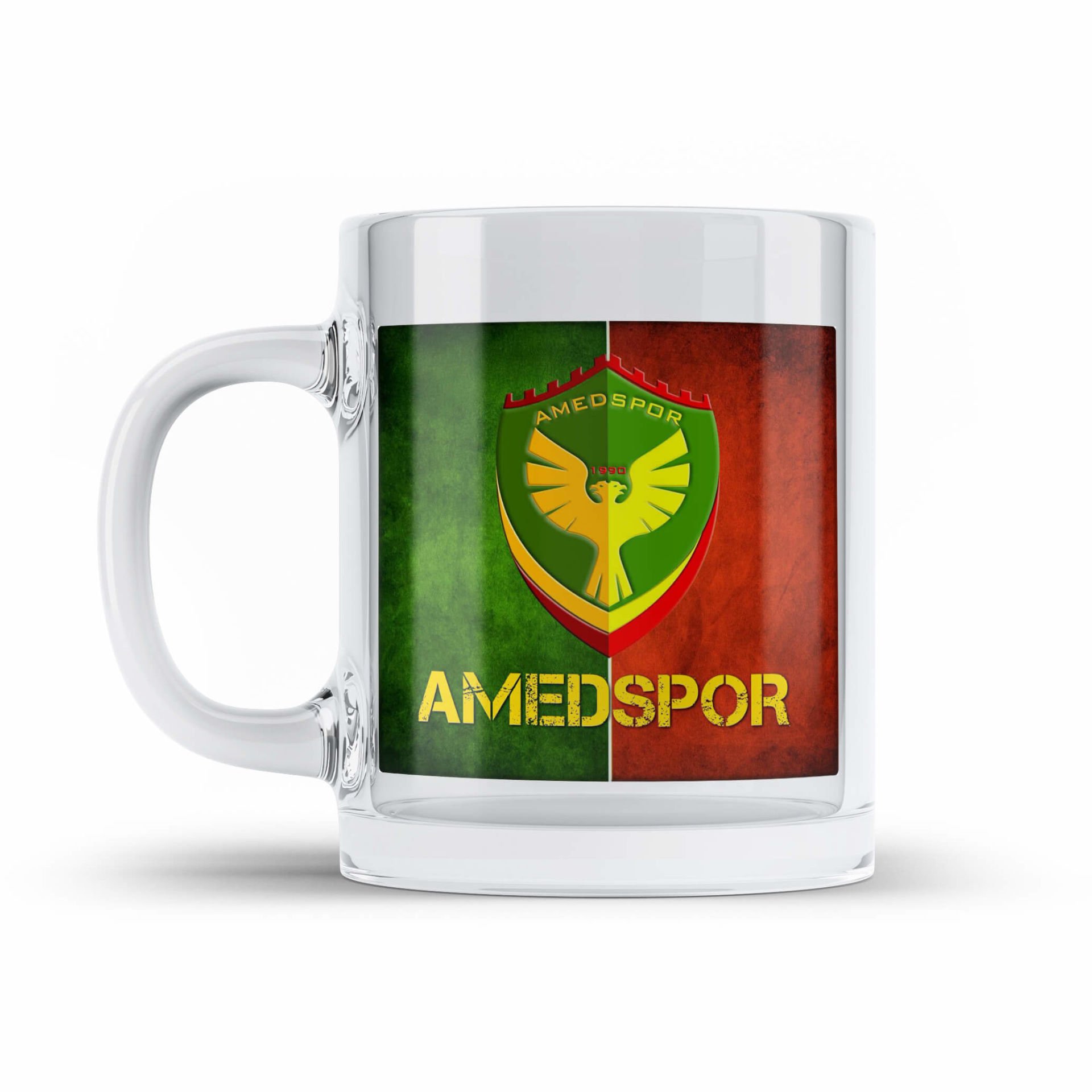 Amedspor Tasarımlı Şeffaf Camlı Kupa Bardak - Amed Spor Cam Bardağı 2
