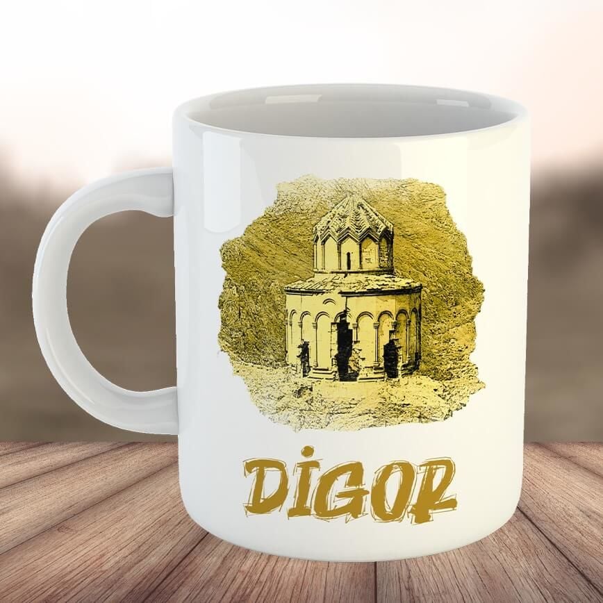 Digor Porselen Kupa Bardak - Têkor Şehir Kupası